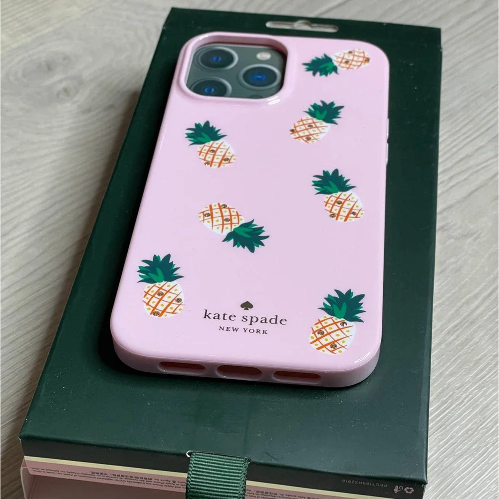 Kate Spade Jeweled Pineapple  Pink Iphone 13 PRO MAX case